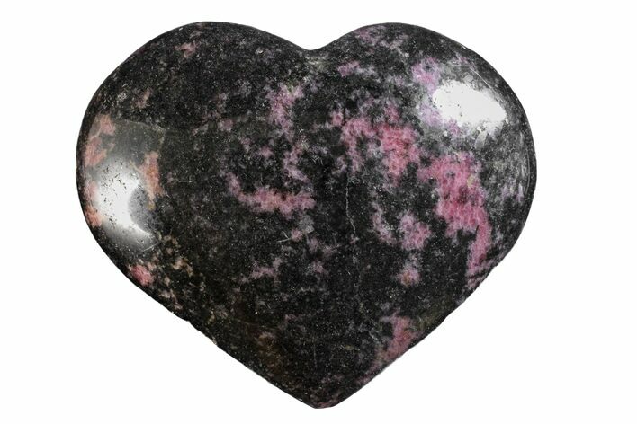Polished Rhodonite Heart - Madagascar #160452